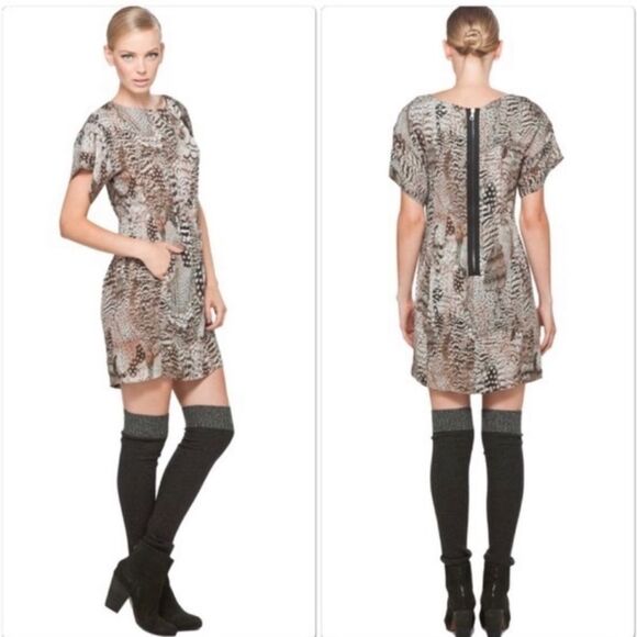 rag & bone Dresses & Skirts - Rag and Bone 100% Silk Dalmeny Feather Print Dress Size 4